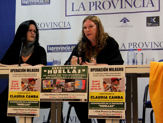 `Fidel y Chávez echaron a volar un sueño y podemos ayudar a mantenerlo´: Claudia Camba estuvo en Canarias (+ Fotos)