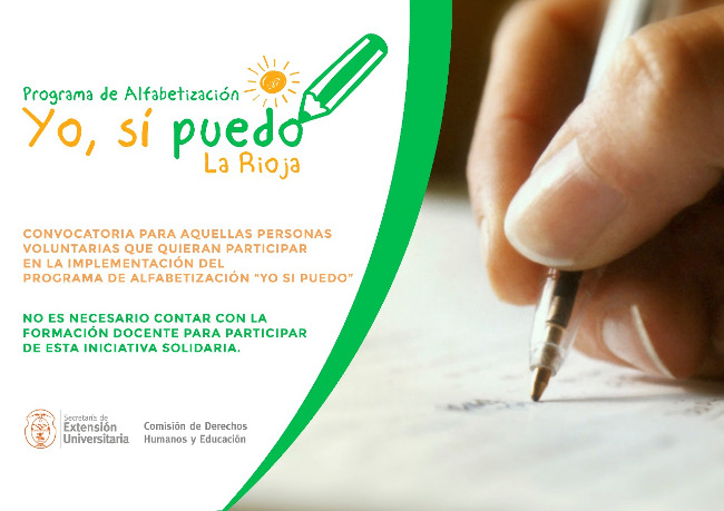 Inscriben para coordinadores voluntarios del programa de alfabetización “Yo, sí puedo”