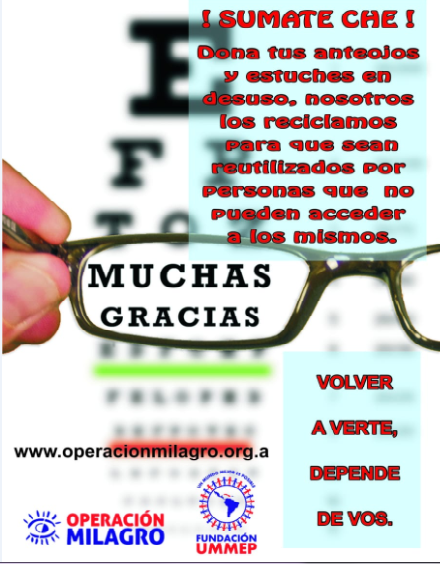 Ayúdanos dona tus lentes en desuso !!!👓👓👓 Volver a verte depende de vos!!!!!
