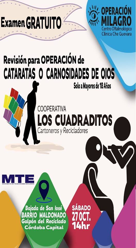 Revisión para la operación de cataratas o carnosidades en los ojos