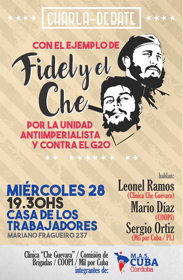 Homenaje a Fidel por la Unidad y contra el G20