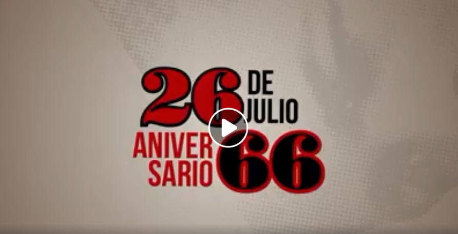 26 de julio, a 66 años del asalto al cuartel Moncada, celebramos el «Día de la Rebeldia». #Diadelarebeldia #Revolucioncubana #26dejulio #66años #Misionescubanas